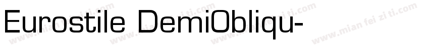Eurostile DemiObliqu字体转换